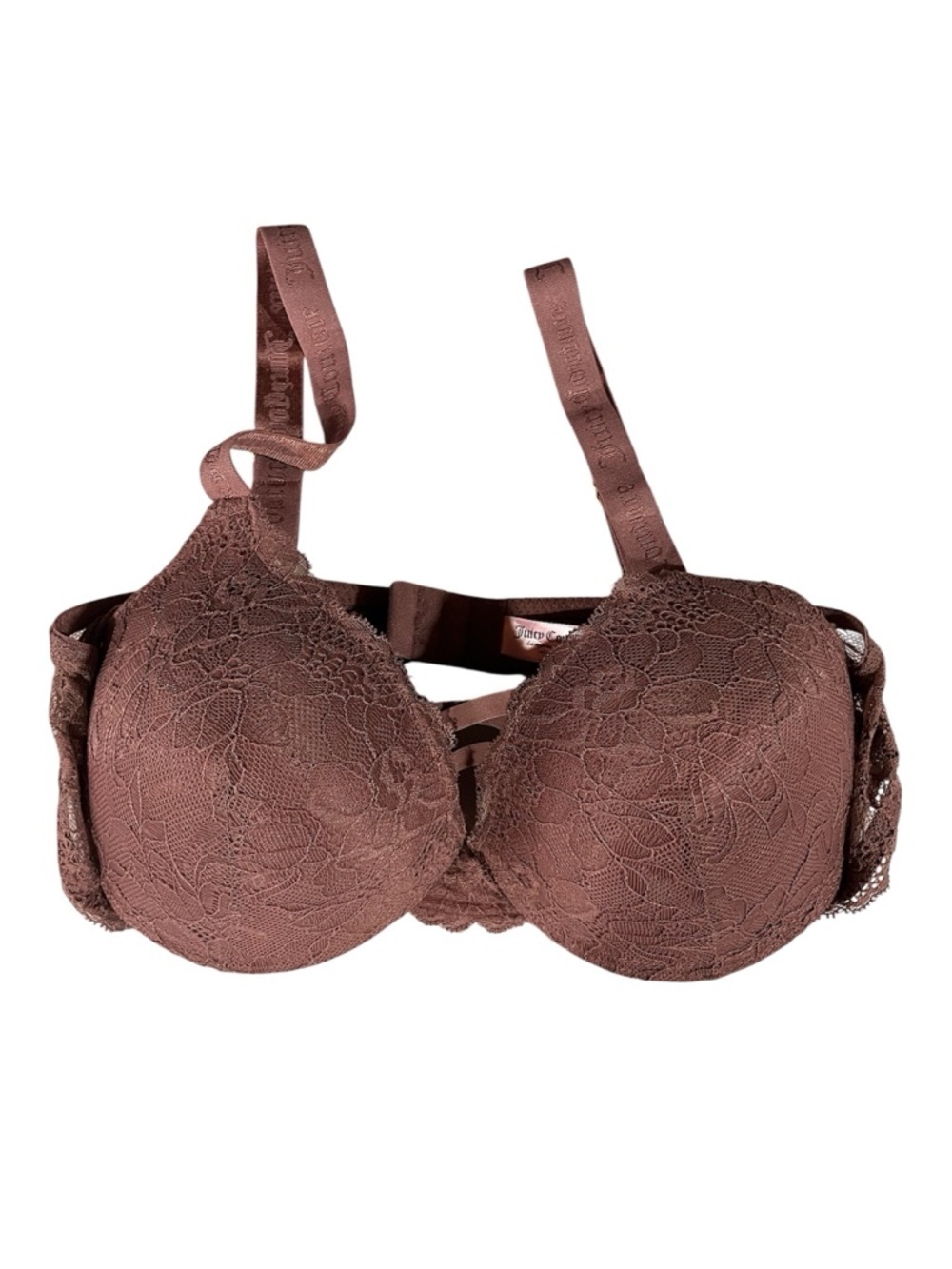 Juicy Couture Brown Lace Push-Up Bra 38C